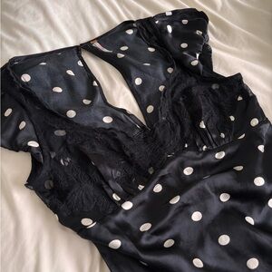 Free People Butterfly Babe Dress in Sold Out Black and White